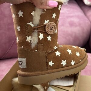 UGG Tan Boots with White Star Design